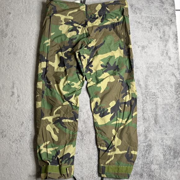 Woodland Camo USGI Improved Rainsuit Pants (IRS) Wet Weather Trousers Pants L - Picture 4 of 10